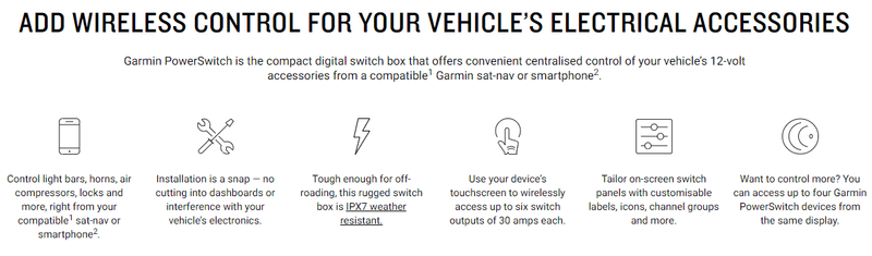 Garmin PowerSwitch™ - Mick Tighe 4x4 & Outdoor-Garmin-010-02466-00--Garmin PowerSwitch™