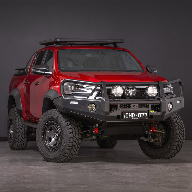 Ironman 4x4 Commercial Deluxe Bull Bar Toyota Hilux Rogue 2023+ - Mick Tighe 4x4 & Outdoor-Mick Tighe 4x4 & Outdoor-BBCD099--Ironman 4x4 Commercial Deluxe Bull Bar Toyota Hilux Rogue 2023+