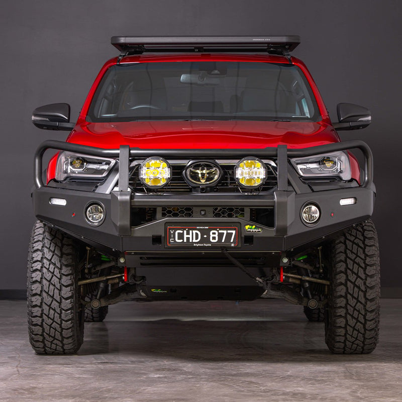 Ironman 4x4 Commercial Deluxe Bull Bar Toyota Hilux Rogue 2023+ - Mick Tighe 4x4 & Outdoor-Mick Tighe 4x4 & Outdoor-BBCD099--Ironman 4x4 Commercial Deluxe Bull Bar Toyota Hilux Rogue 2023+