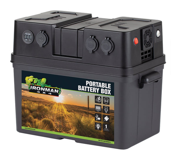 Portable Battery Box with DC Outlets - Mick Tighe 4x4 & Outdoor-Ironman 4x4-IBATTBOX0012--Portable Battery Box with DC Outlets