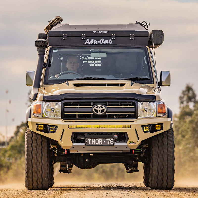 RAID BULL BAR To Suit TOYOTA LANDCRUISER 76/78/79 SERIES (Pre-Order) - Mick Tighe 4x4 & Outdoor-Ironman 4x4-BBR019--RAID BULL BAR To Suit TOYOTA LANDCRUISER 76/78/79 SERIES (Pre-Order)