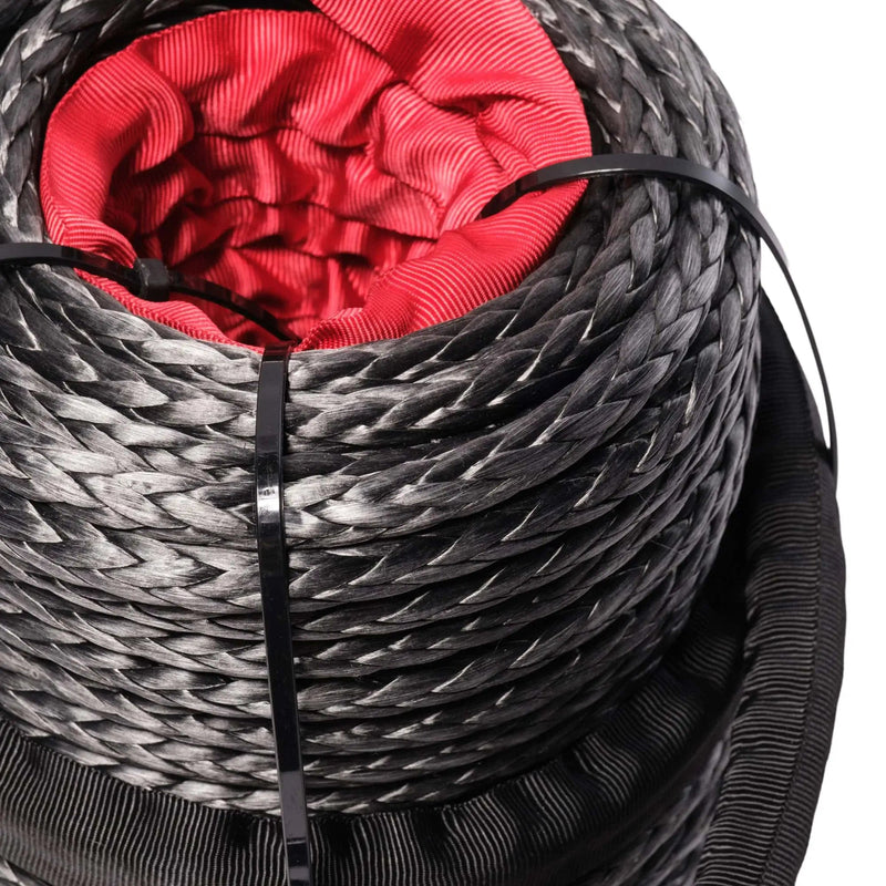 SaberPro Black Single Braided Winch Rope - 9,500KG - 30M