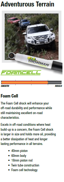 Shock Absorber - Foam Cell Extra Long - Professional to suit Toyota Hilux Vigo 10/2011 - 2015 - Mick Tighe 4x4 & Outdoor-Ironman 4x4-24081FEP--Shock Absorber - Foam Cell Extra Long - Professional to suit Toyota Hilux Vigo 10/2011 - 2015