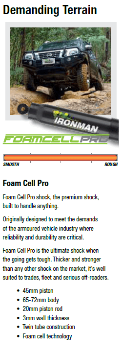 Shock Absorber - Foam Cell Pro - Comfort to suit Toyota Hilux Vigo 10/2011 - 2015 - Mick Tighe 4x4 & Outdoor-Ironman 4x4-45650FEC--Shock Absorber - Foam Cell Pro - Comfort to suit Toyota Hilux Vigo 10/2011 - 2015