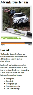 Shock Absorbers - Foam Cell - Comfort to suit Nissan Navara NP300 (Leaf Springs) 2015 - 2020 - Mick Tighe 4x4 & Outdoor-Ironman 4x4-24698FEC--Shock Absorbers - Foam Cell - Comfort to suit Nissan Navara NP300 (Leaf Springs) 2015 - 2020