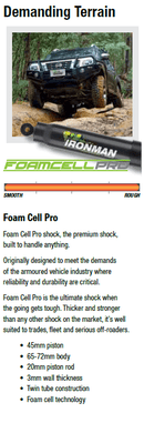 Shock Absorbers - Foam Cell Pro - Performance to suit Isuzu MU-X 8/2021+ - Mick Tighe 4x4 & Outdoor-Ironman 4x4-45746FE--Shock Absorbers - Foam Cell Pro - Performance to suit Isuzu MU-X 8/2021+