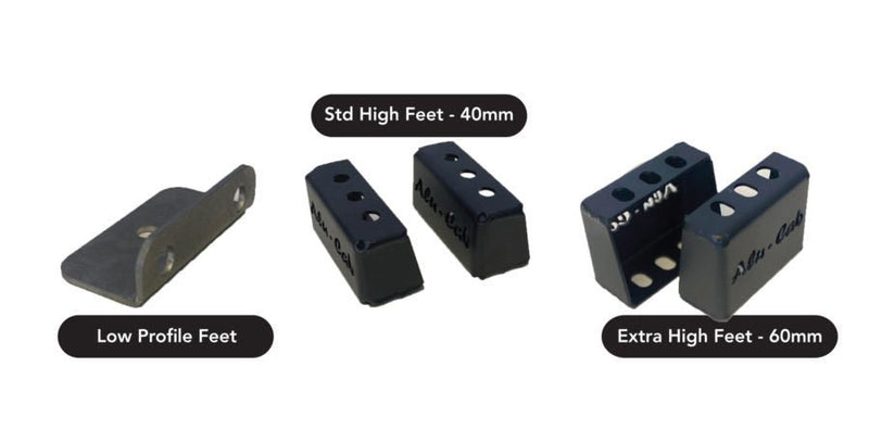 Standard Profile Load Bar Feet (Set of 4) - to suit Alu-Cab Load Bars - Mick Tighe 4x4 & Outdoor-Alu-Cab-AC-LB-FEET-STHP--Standard Profile Load Bar Feet (Set of 4) - to suit Alu-Cab Load Bars