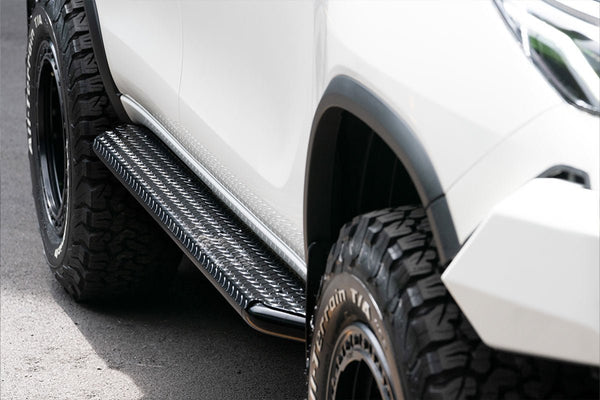 Steel Side Steps to suit Toyota Fortuner 10/2020+ - Mick Tighe 4x4 & Outdoor-Ironman 4x4-SS053--Steel Side Steps to suit Toyota Fortuner 10/2020+