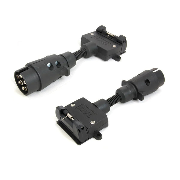 TAG Trailer Adapter - 7 Pin Large Round Plug to 7 Pin Flat Socket - Mick Tighe 4x4 & Outdoor-TAG Towbars-UNTA010--TAG Trailer Adapter - 7 Pin Large Round Plug to 7 Pin Flat Socket