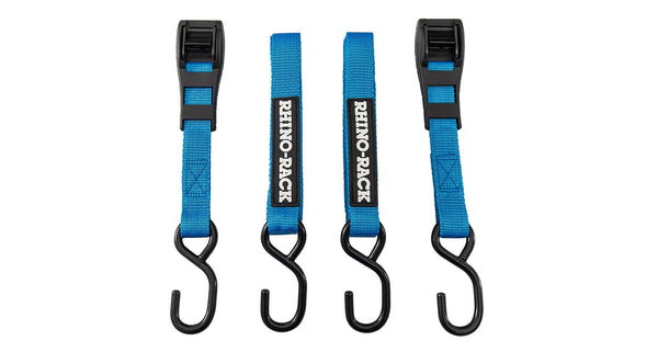 TIE DOWN STRAP WITH HOOK (X2) - Mick Tighe 4x4 & Outdoor-Rhino Rack-RTDH3--TIE DOWN STRAP WITH HOOK (X2)